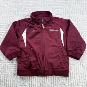 Kids Nike Texas A&M Aggies Track Jacket Burgundy White 24 Months Football Zip